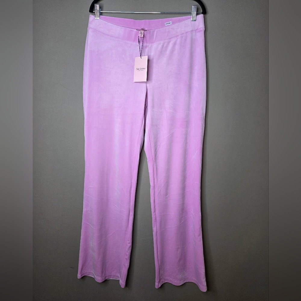 Juicy Couture Pink Velour Track Pants Bling Juicy Bottom - Picture 5 of 7